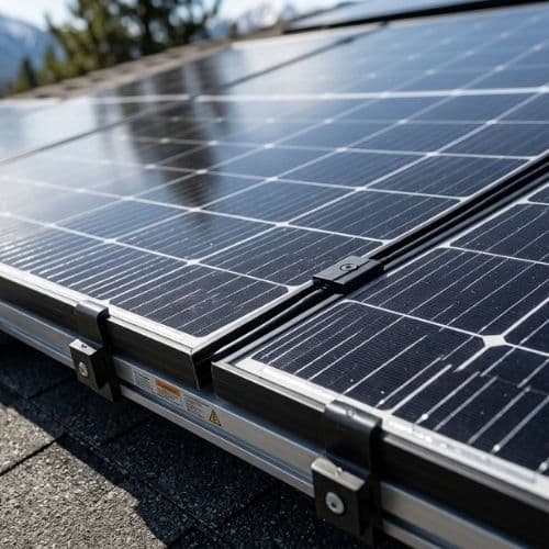 Nahaufnahme einer Solaranlage